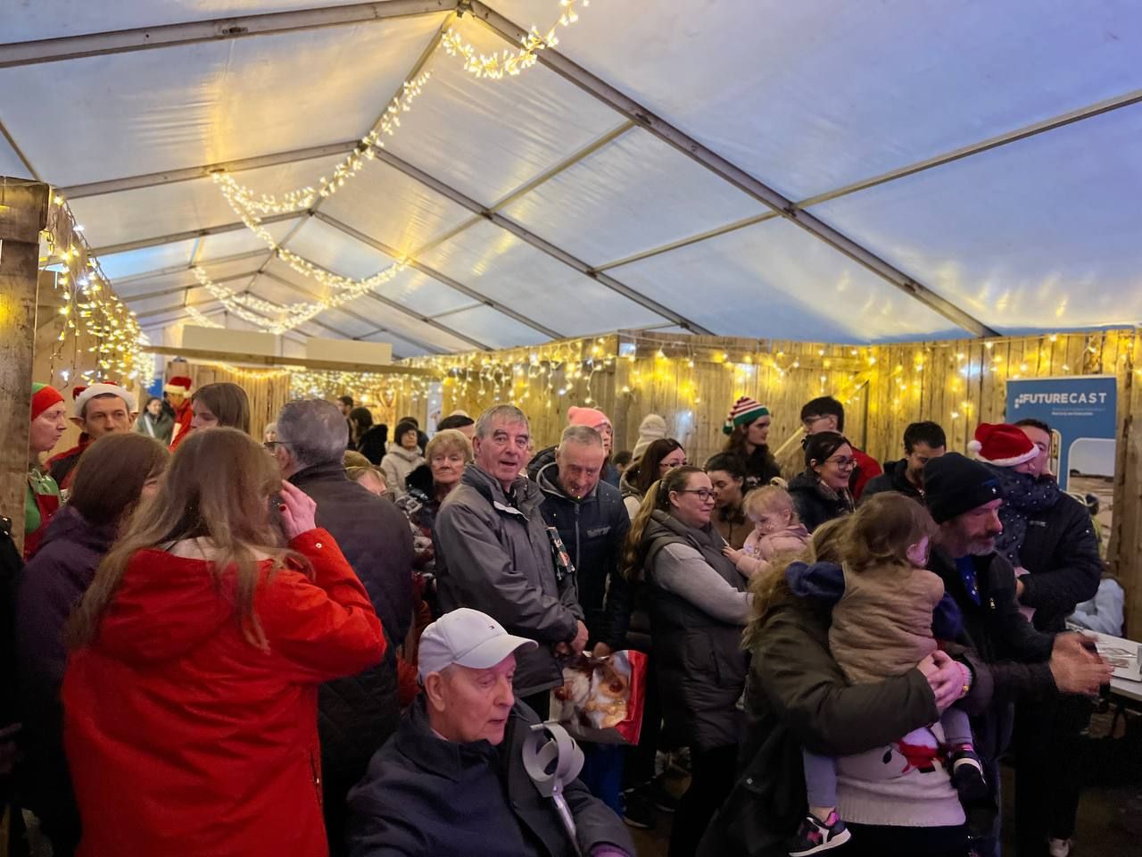 Busy marquee at WinterFest