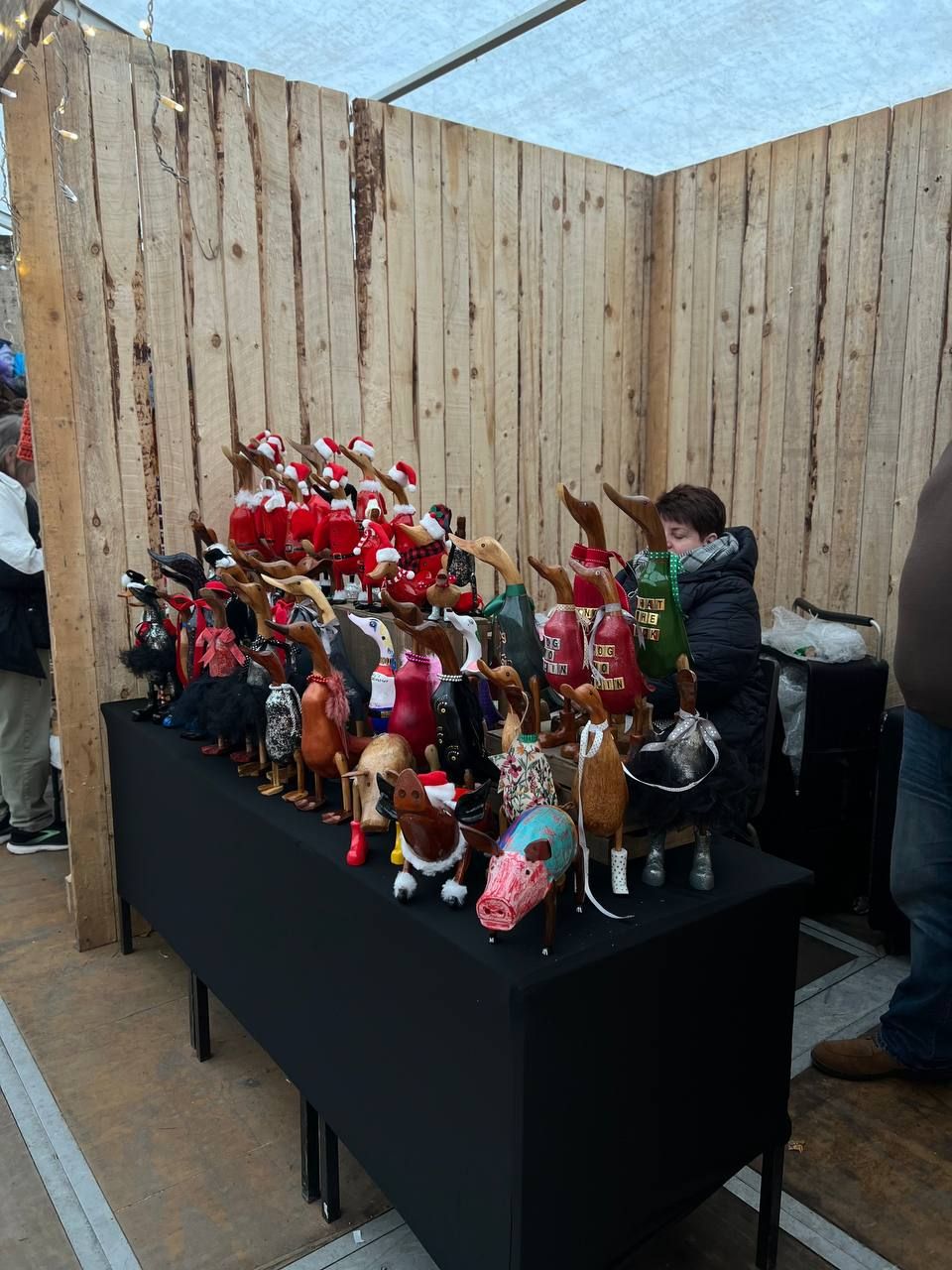 Wooden ducks stall